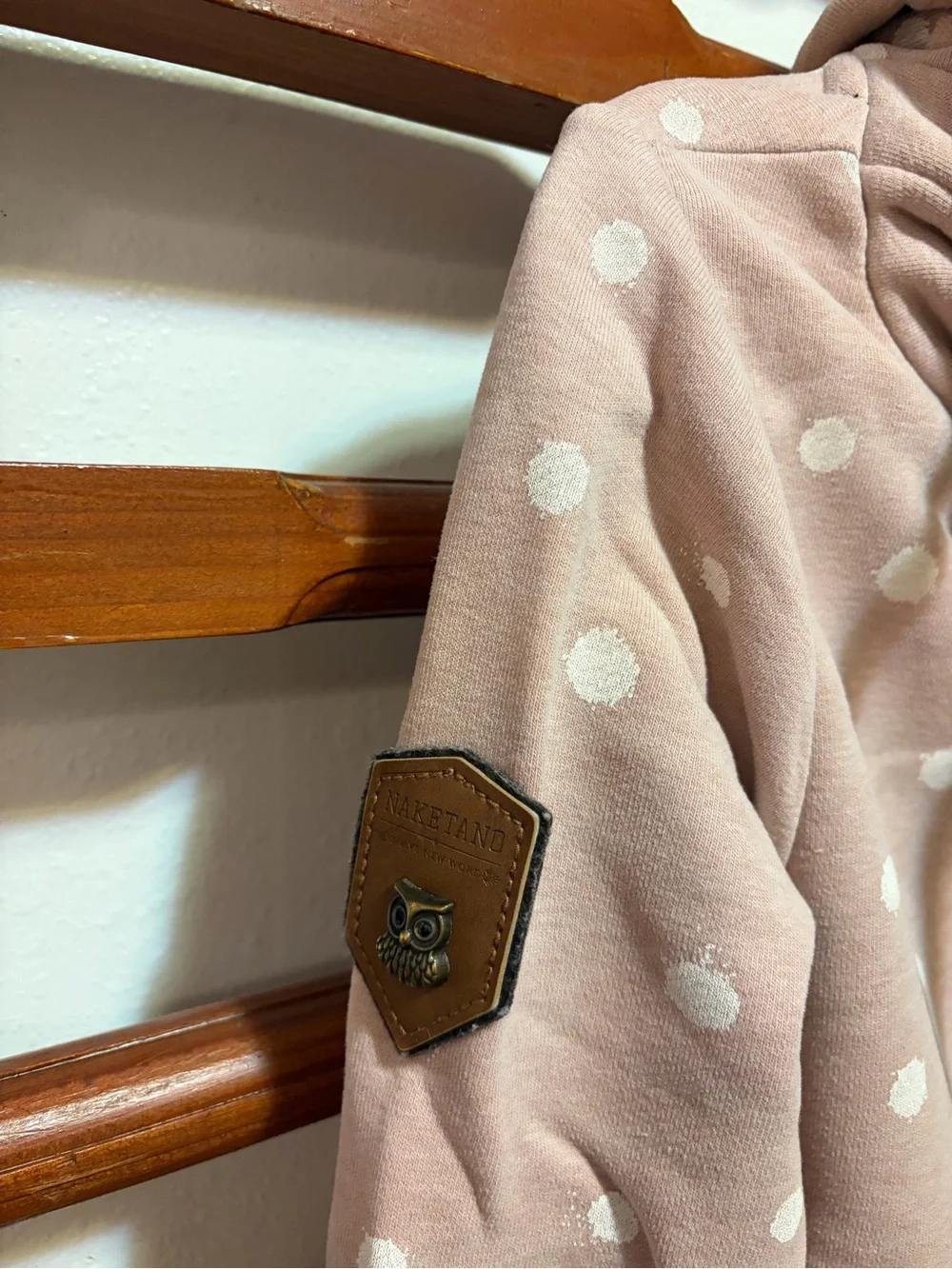 Naketano Dusty Rose Polka Dot Cowl Hoodie - Picture 2 of 4